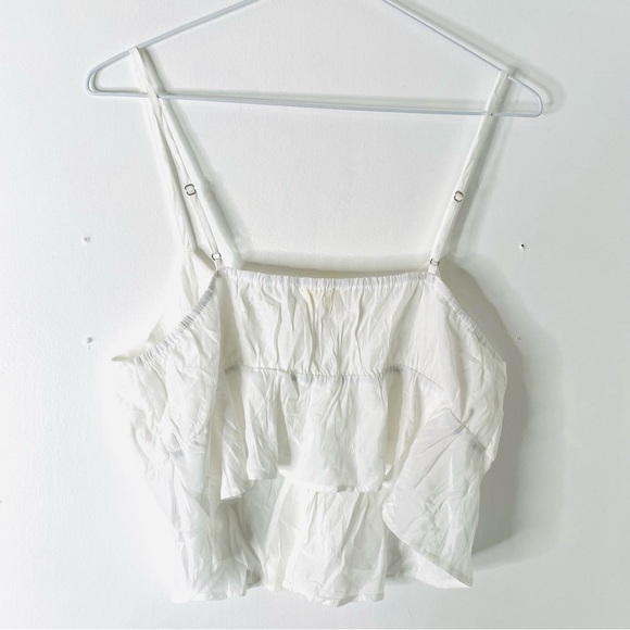 La Hearts White Split Crop Top - Picture 5 of 6